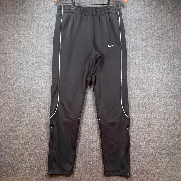 Nike Dri-Fit Tapered Leg Running Pants Men's Medium Black Stretch Activewear - Picture 1 of 8